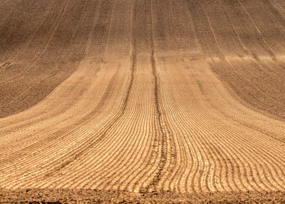 Full frame shot of tire tracks