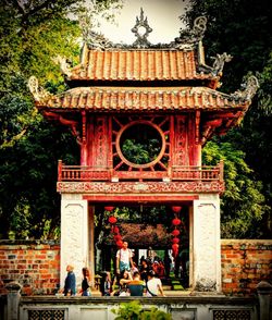 Tourists in temple