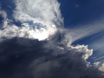 Low angle view of clouds in sky