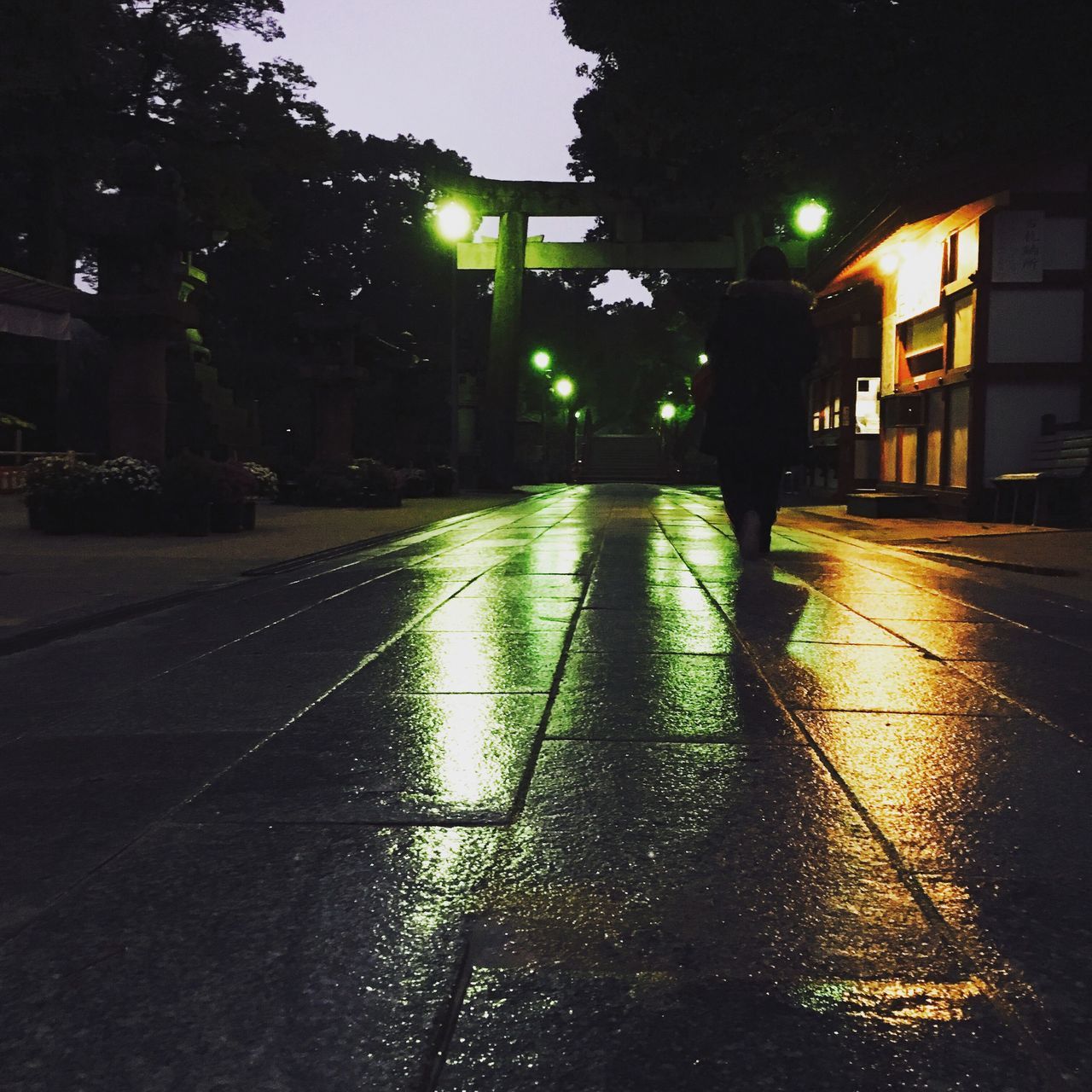 VIEW OF ILLUMINATED STREET