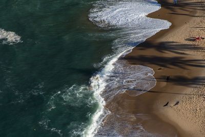 High angle view of sea waves