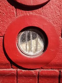 Full frame shot of red wall