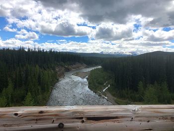 Scenic view of land against sky