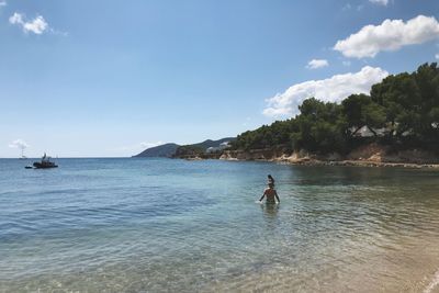 Scenic view of sea against sky