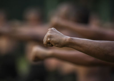 Close-up of human hand
