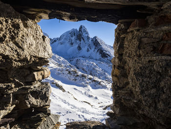 Scenic view of pizzo varrone in winter