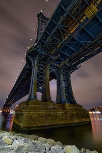 Manhattan bridge over river