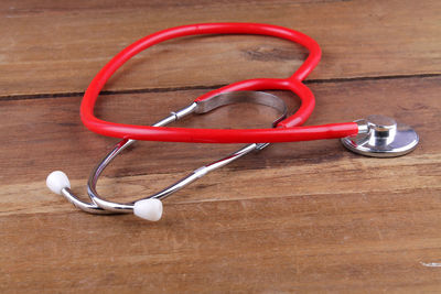 High angle view of eyeglasses on table