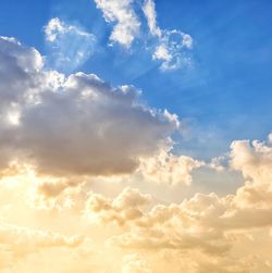 Low angle view of clouds in sky