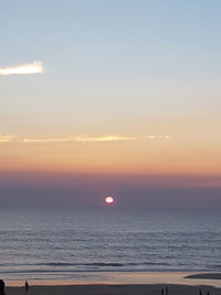 Scenic view of sea during sunset