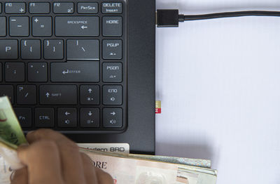 Close-up of woman using mobile phone