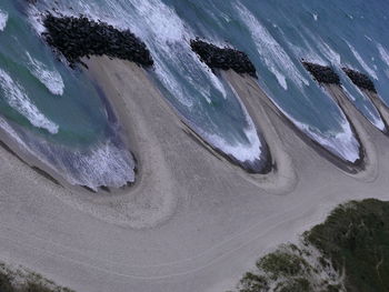 High angle view of sea against sky