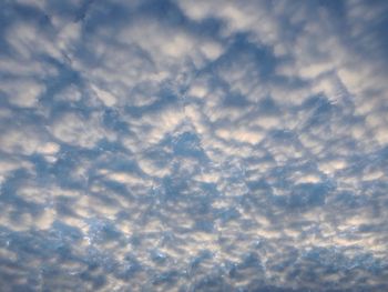 Low angle view of clouds in sky