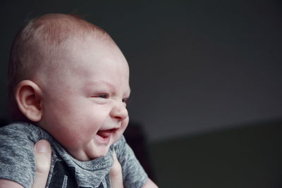 Close-up of cute baby girl