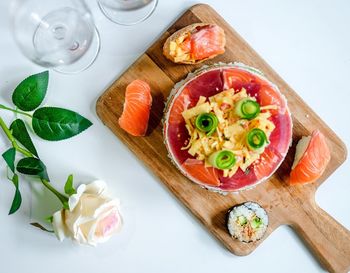 Close-up of served food