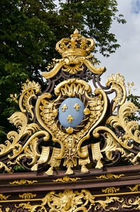 Low angle view of ornate temple