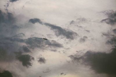 Low angle view of cloudy sky