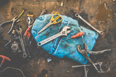 Close-up of metallic tools