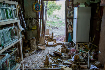 Abandoned building interior