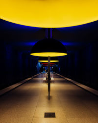Illuminated modern yellow ceiling