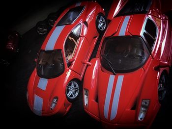 High angle view of vintage car