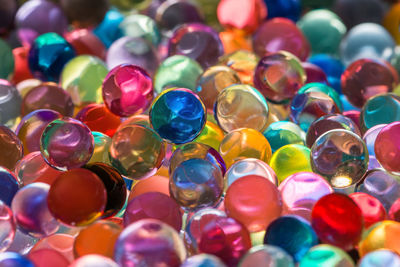 Full frame shot of colorful marbles