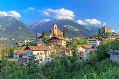 Houses in a town