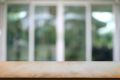 Close-up of wooden table
