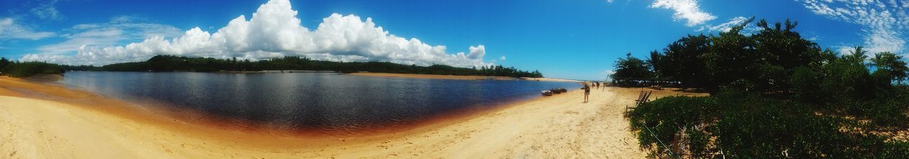 Panoramic view of beach against sky