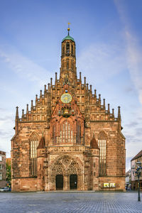 The frauenkirche is a church in nuremberg, germany. an example of brick gothic architecture