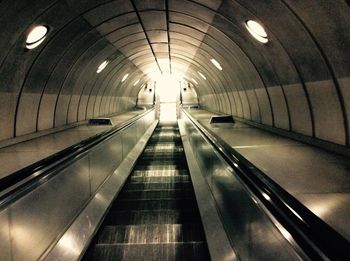 View of escalator