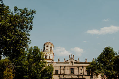 Low angle view of historic building against sky