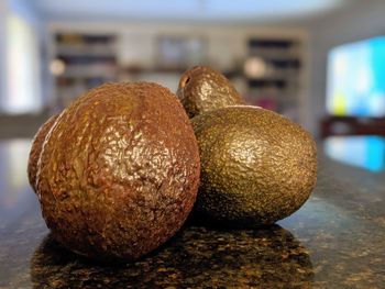 Close-up of oranges on table