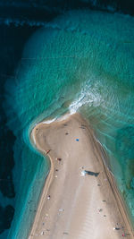 High angle view of beach