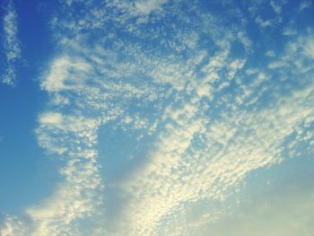 Low angle view of cloudy sky