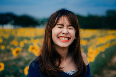 Portrait of a smiling young woman