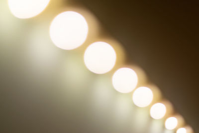 Defocused image of illuminated lights at night