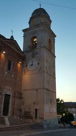 Low angle view of clock tower
