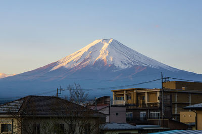 Snowcapped mountain against sky