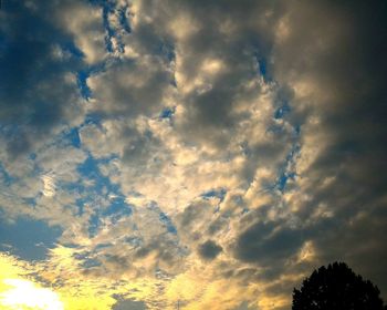 Low angle view of cloudy sky