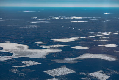 Aerial view of sea against sky