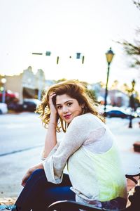 Portrait of smiling young woman