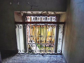 Closed door of old building