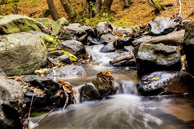 River flowing through rocks