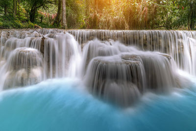 Kuang si waterfall the most popular tourist attractions lungprabang, lao
