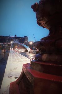 Illuminated city at night