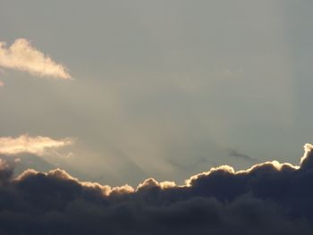 Low angle view of clouds in sky