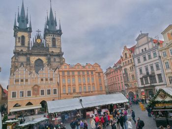 View of cathedral in city