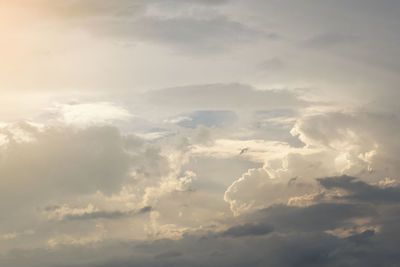 Low angle view of clouds in sky