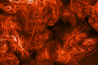 Close-up of fire against black background